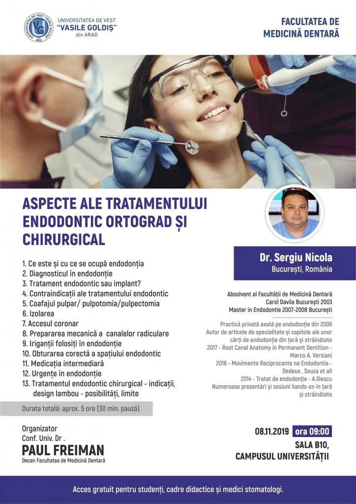 Aspecte ale tratamentului endodontic ortograd si chirurgical