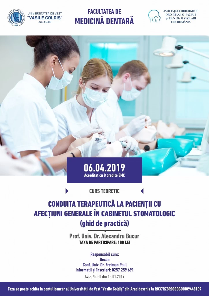 Conduita terapeutica la pacientii cu afectiuni generale in cabinetul stomatologic