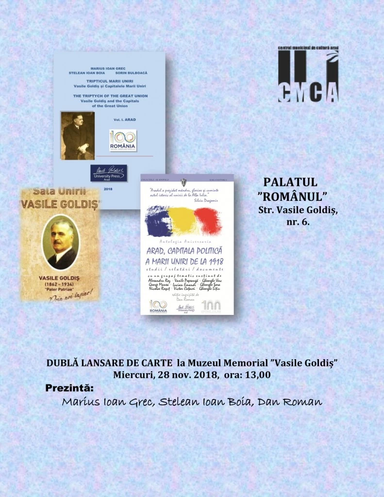 Dubla lansare de carte la muzeul memorial vasile goldis