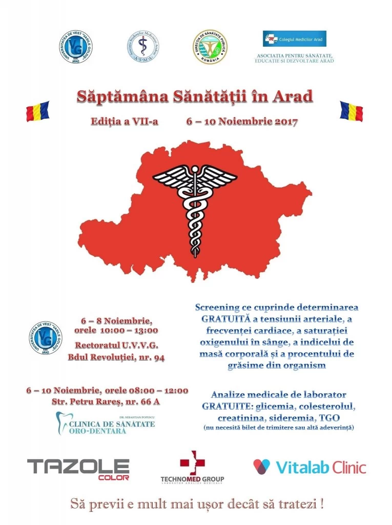 Saptamana sanatatii in arad editia a 7 a