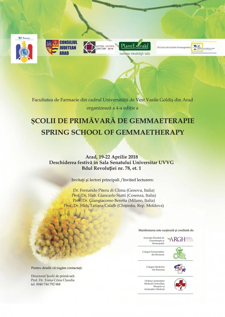 Scoala de primavara de gemmaeterapie spring school of gemmaetherapy