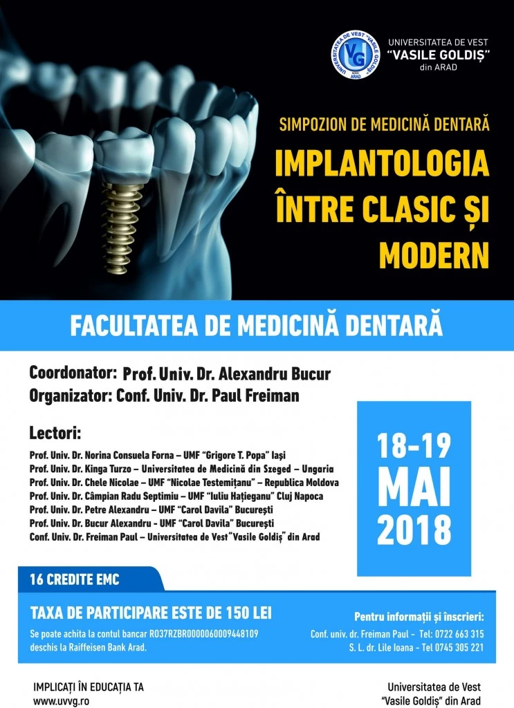Simpozion de medicina dentara implantologie intre clasic si modern