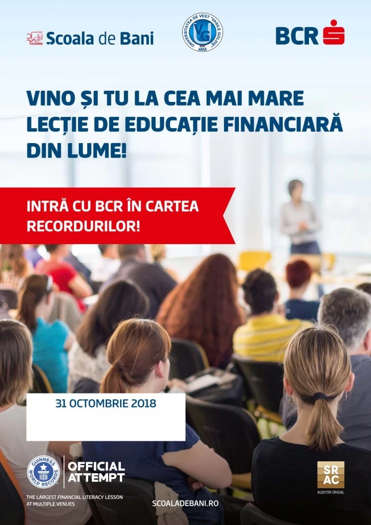 Vino si tu la cea mai mare lectie de educatie financiara din lume