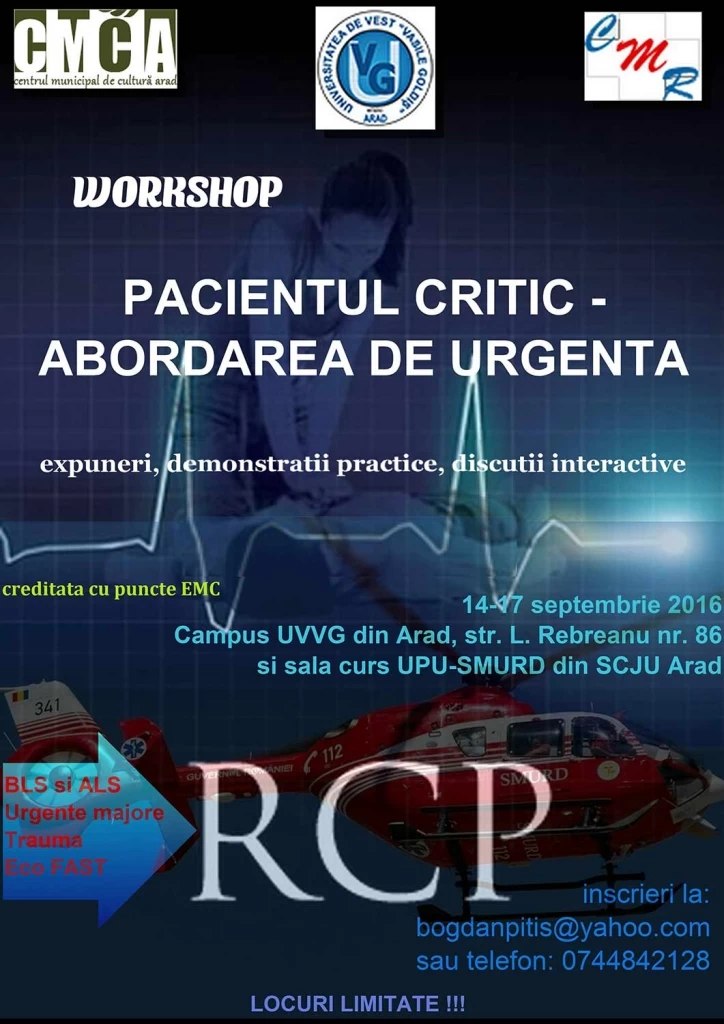 Workshop Pacientul critic Abordarea de urgenta