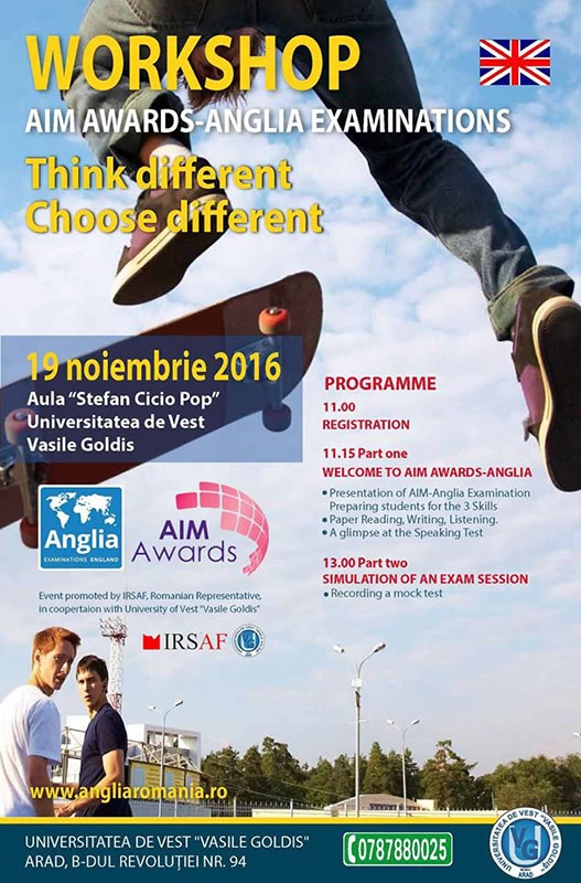 Workshop aim awards anglia examinations think different choose different