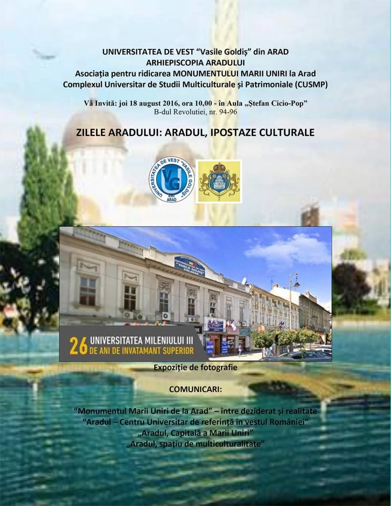 Zilele aradului aradul,ipostaze culturale